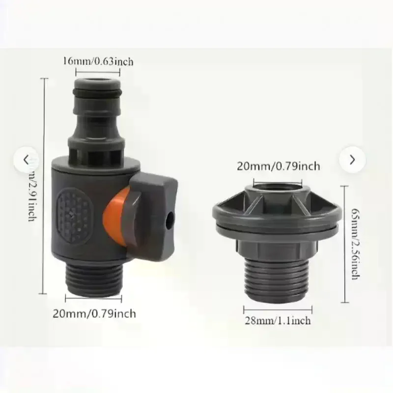 Tank Adapter 1/2-inch Connector: Irrigation Valve Garden Maintenance Water Storage
