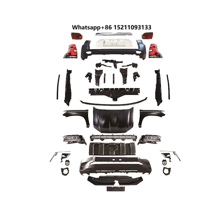 

Auto Parts FJ150 Upgrade 2018 BodyKit Front Rear Bumper Grille LED Headlight TailLights Fender Hood Body Kits