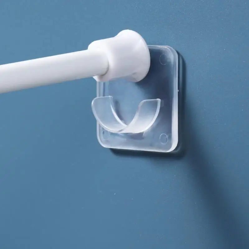 2 pezzi di plastica senza perforazione asta forte armadio asta di supporto telaio asta telescopica gancio asta regolabile trasparente