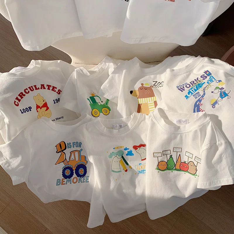 Meisjes T-Shirt, Zomeroutfit Met Korte Mouwen, June 1st Performance Pak, Kinder Zomermeisje Toptrend Met Halve Mouwen