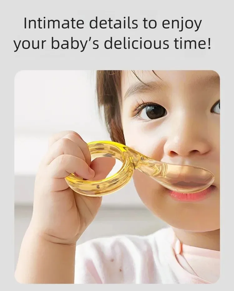 For 1-3Y Baby Food Spoon Fork Set PPSU BPA Free Baby Leaning Spoon Baby Eating Training Children Safety Materials Tableware