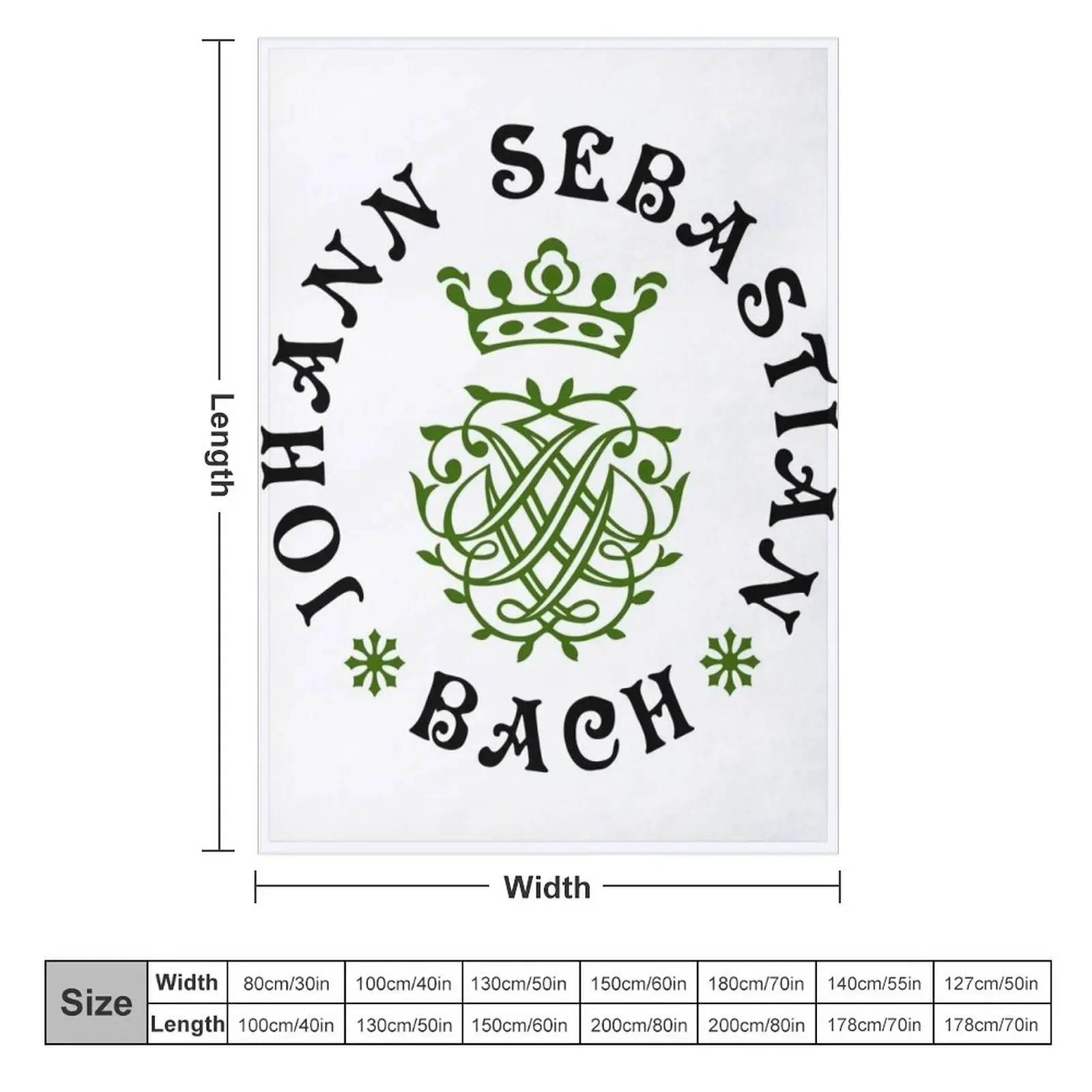 Johann Sebastian Bach - Monogram - 07 Throw Blanket For Baby Warm For Sofa Thin Blankets