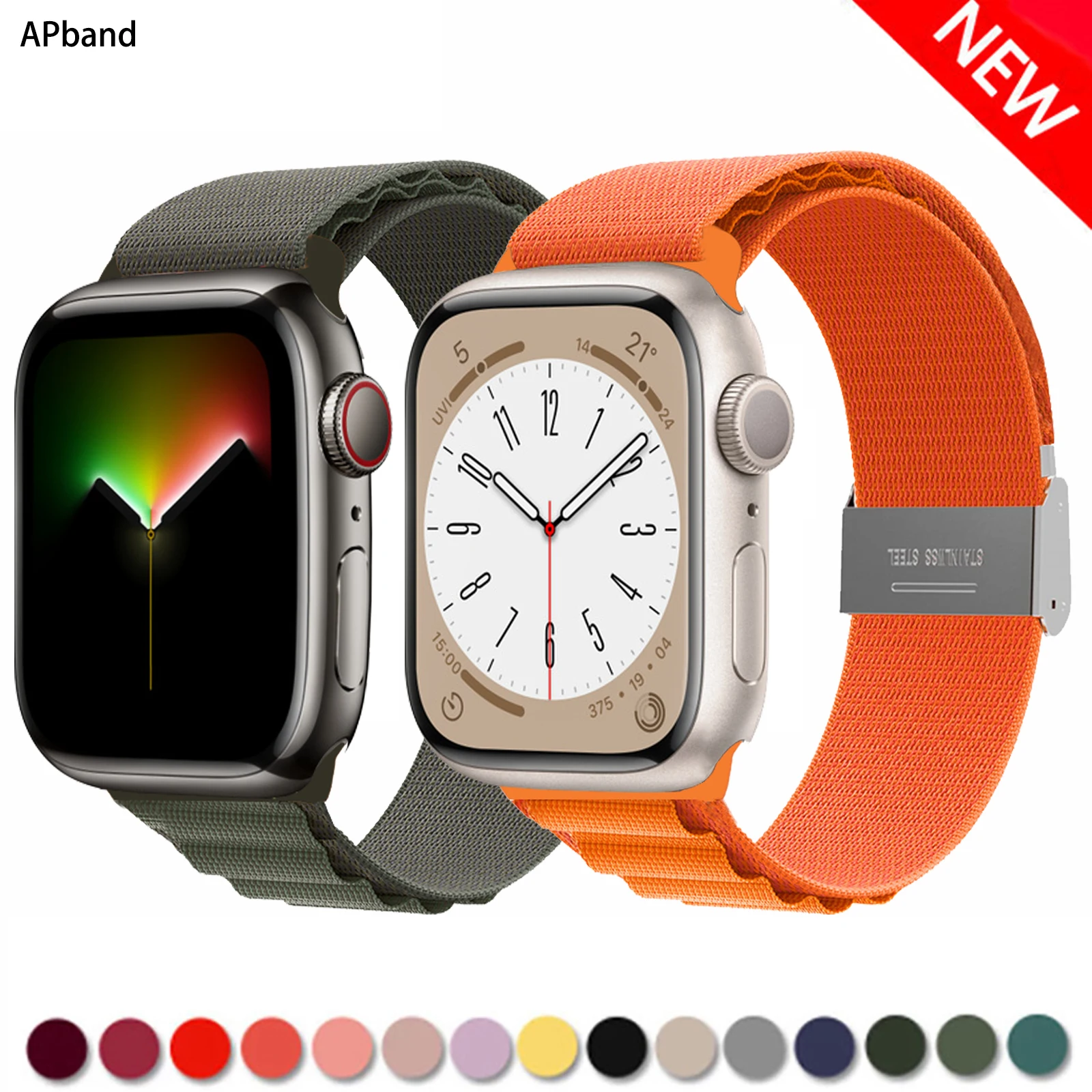 Alpine loop strap For Apple watch band Ultra 49mm 44mm 45mm 40mm 41mm 42mm 49 mm correa bracelet belt iWatch series 7 6 5 3 se 8