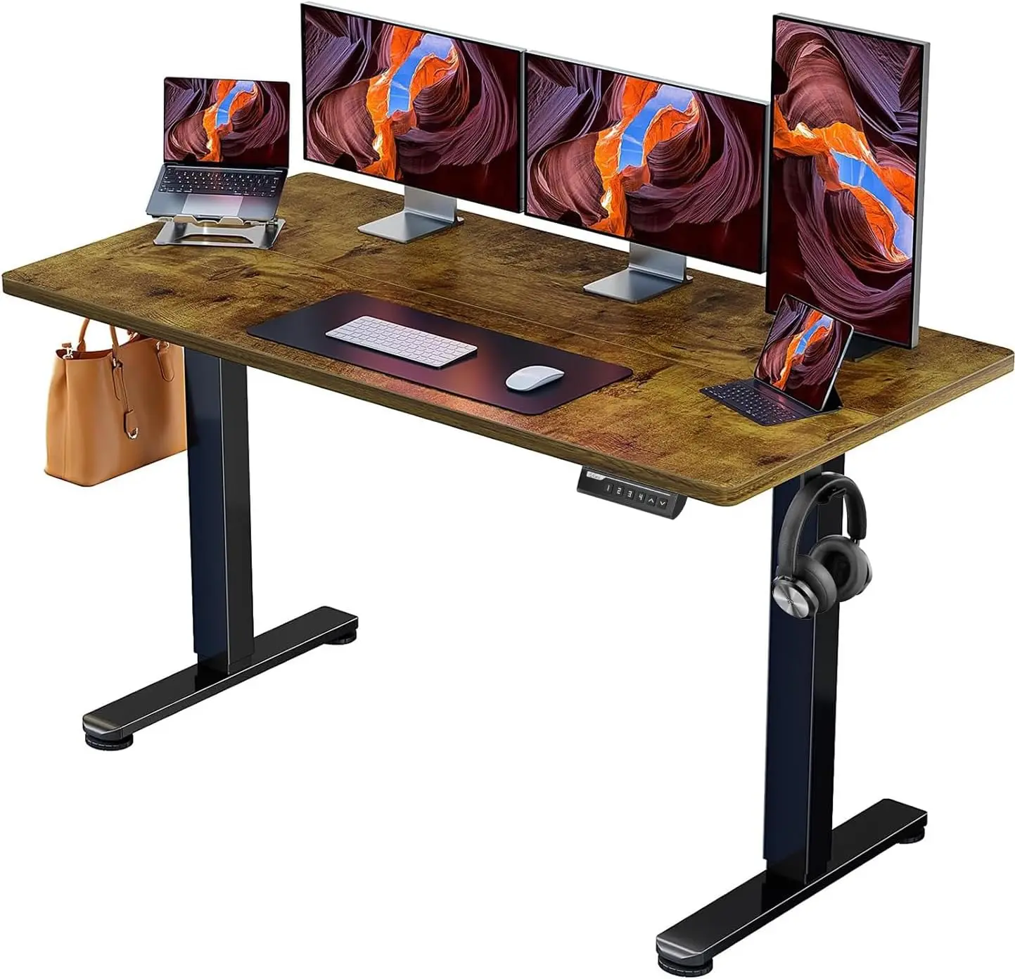 

ErGear Height Adjustable Electric Standing Desk, 63 x 28 Inches Sit Stand up Desk, Memory Computer Home Office Desk