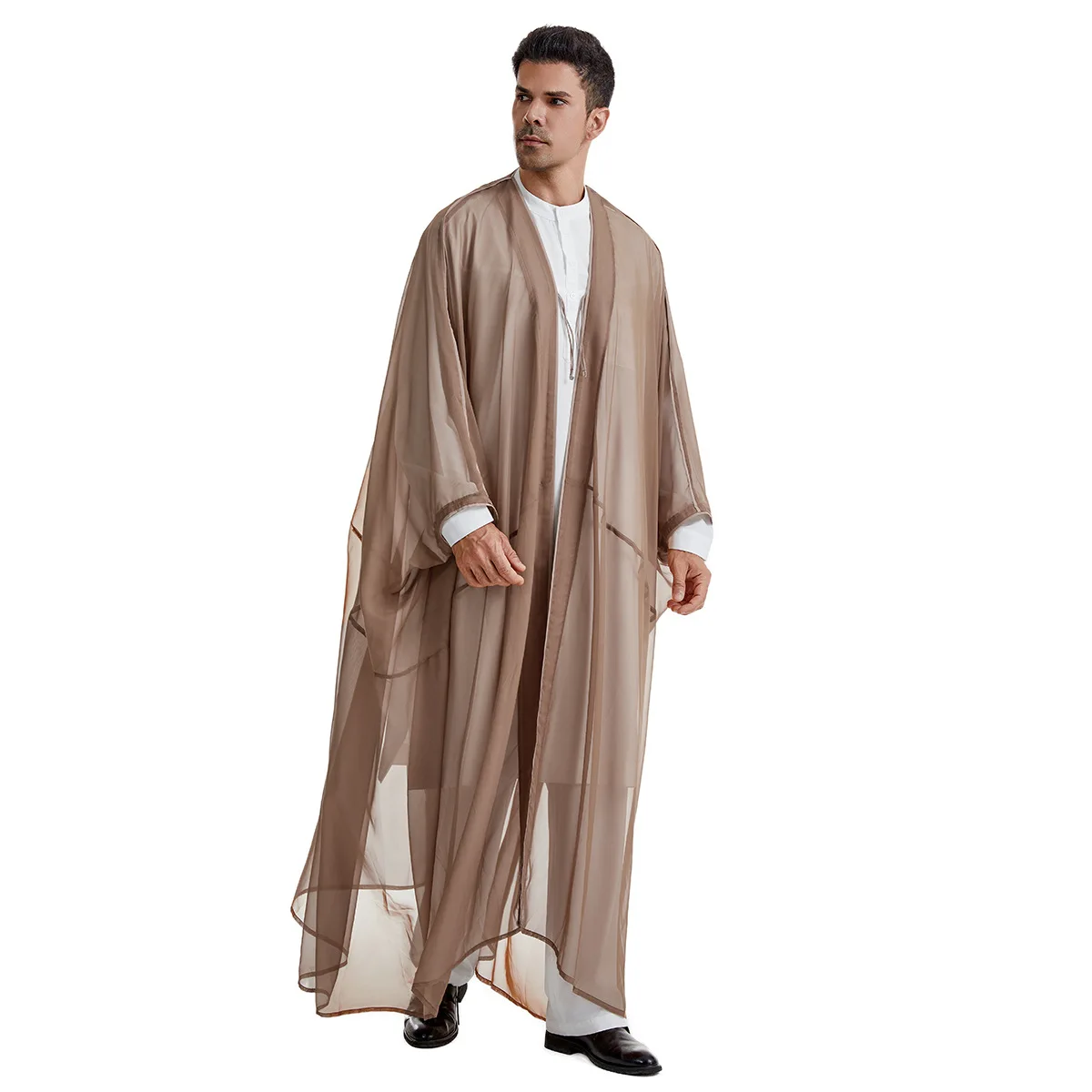 Long Dress for Men Abaya for Muslim Jubba Thobe Cardigan Islamic Ramadan Kimono Long Robe Saudi Arabic Musulman Caftan Dubai Aba