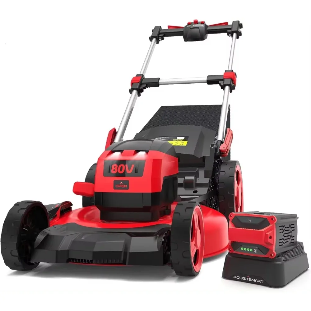 

80V MAX 21-Inch Brushless Self-Propelled Lawn Mower, 3-in-1 Mowing Function with 6.0Ah Battery and Charger