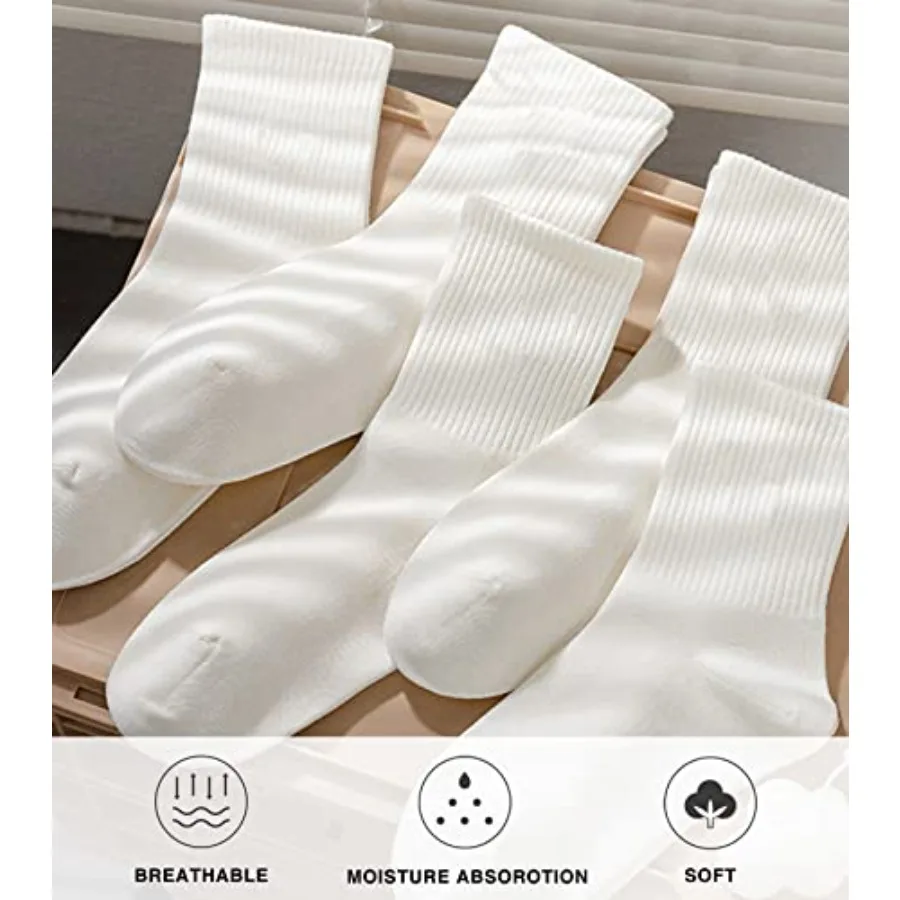 Kaus Kaki Betis Kasual Tipis Ringan untuk Wanita 312 Paket Ukuran 69 Ideal untuk Pakaian Sehari-hari Perjalanan dan Penggunaan Kantor Bernapas dan Nyaman