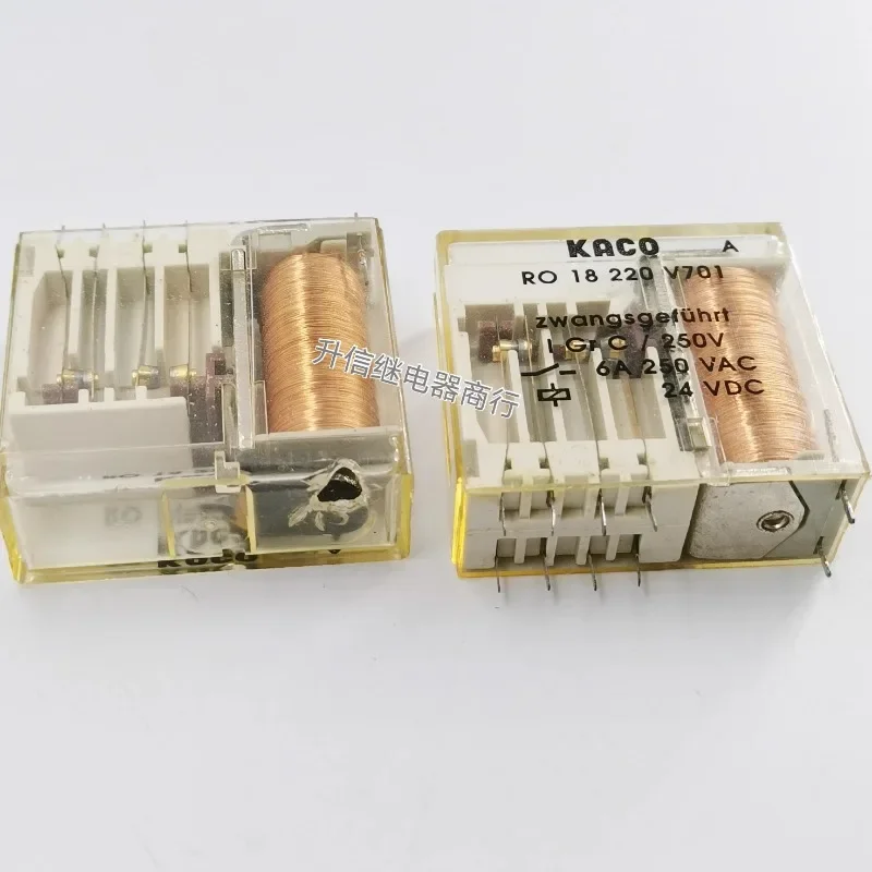 

（Second-hand）1pcs/lot 100% original genuine relay: RO 18 220 V701 6A 24VDC R018220V701 10pins safety relay