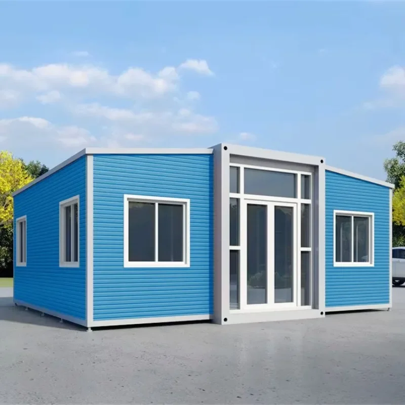 20Ft Prefab Tiny Homes To Live in Luxury 2 Bedrooms Modern Container Expandable Prefabricated House with Kitchen and Bathroom