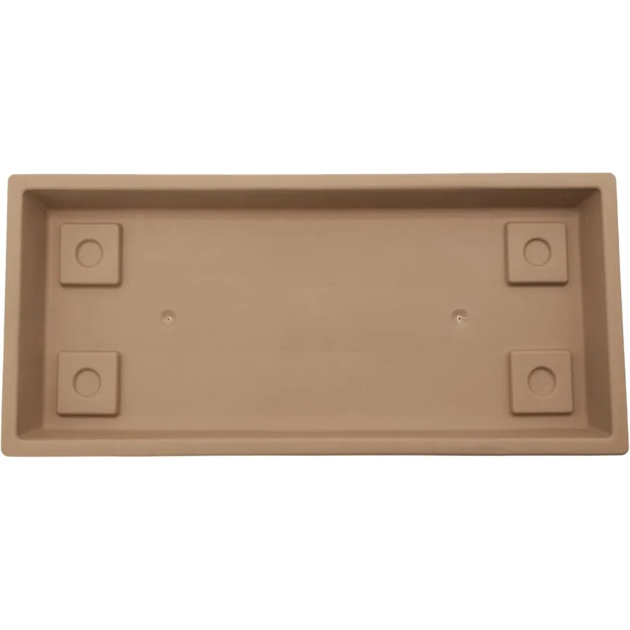 

Venetian Rectangular Plant Tray Lightweight Plastic Plant Saucer Plant Drip Trays for Drainage UV Resistant Pot Saucer for Indo
