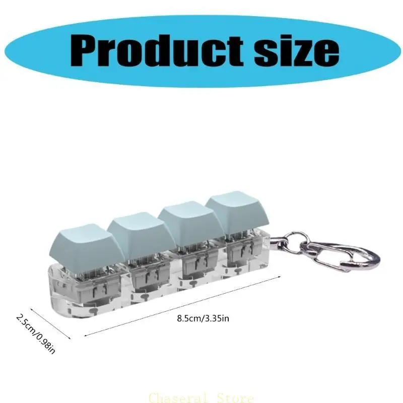 E7CE 스트레스 구호 장난감 4 버튼 키보드 키보드 키드 체인 펜던트 기계 장난감 및 보물 상자 어린이를위한 보물 상자 새해 선물