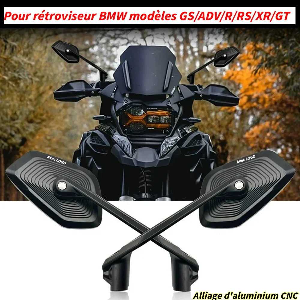 Rétroviseur pour BMW R1300GS R1250GS ADV S1000XR F900R/XR F850GS F750GS G310GS R1200GS F900GS R1250R/RS Rétroviseur latéral