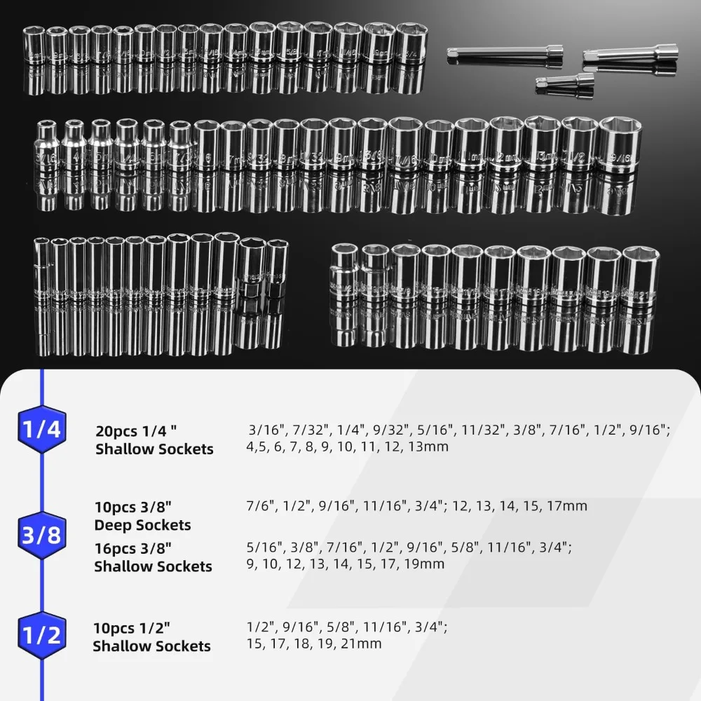 

Mechanic Tool Set, 240-Pieces Universal Household Auto Repair Tool Kit with Heavy Duty Aluminium Tool Box