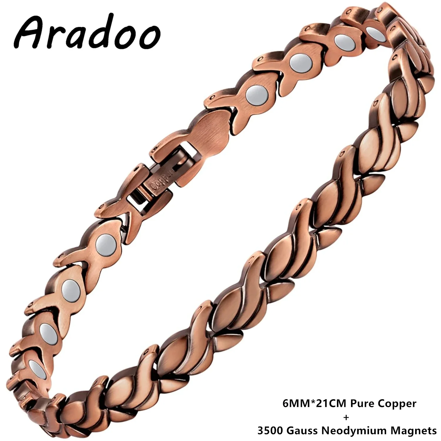 ARADOO Copper Magnetic Bracelet Women 9
