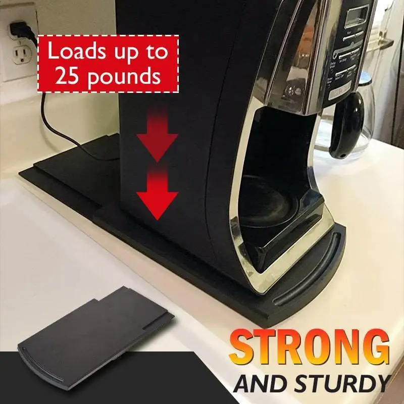 Versatile Movable Coffee Tray 25 Lbs Coffee Maker Caddy Sliding Tray Stand Kitchen Accessories