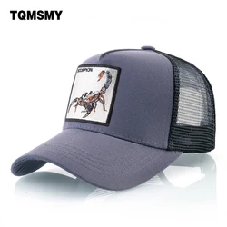 Casquettes Hip Hop pour hommes et femmes, casquette de baseball, streetwear en coton, casquette de camionneur, broderie Scorpion, Snapback, proximité, os CasAdvantages