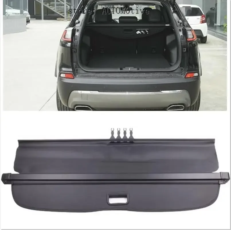 

Black Rear Trunk Cargo Cover Security Shield For Jeep Cherokee 2014 2015 2016 2017 2018 (NOT Fit For Grand Cherokee model)