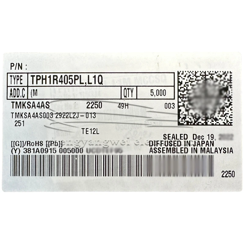 TPH1R405PL SOP-8 TPH1R4 2PCS TPH1R405PL N-channel Field Effect Transistor