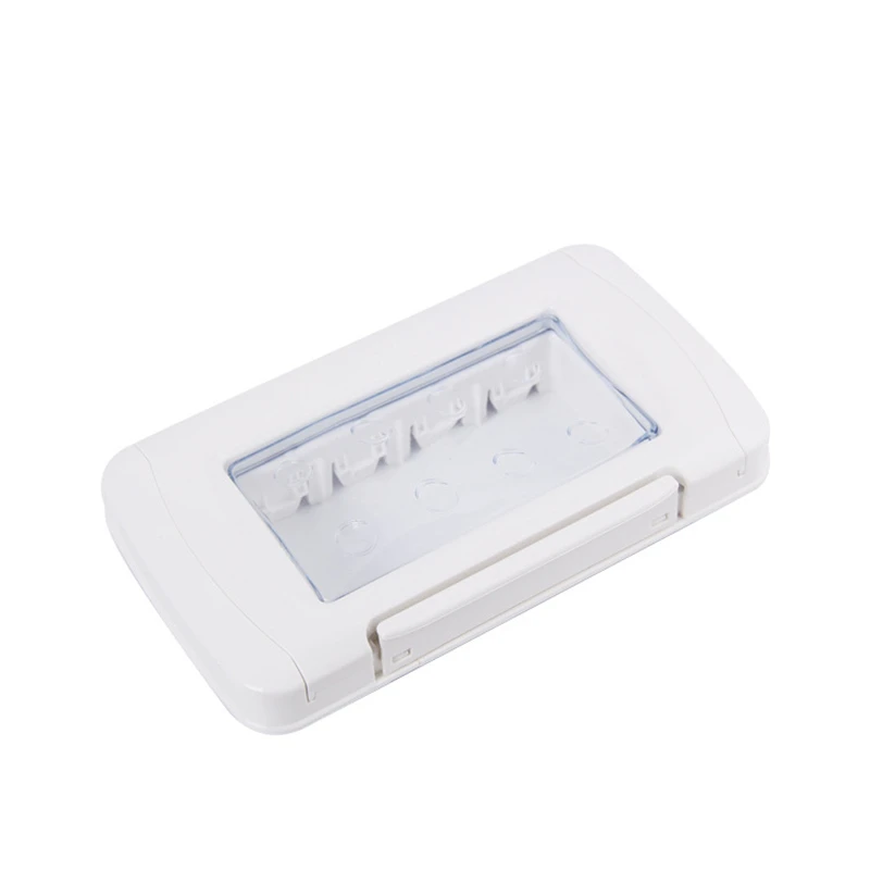 New 4Gang Israel Italy Standard Embedded Waterproof Switch Socket Box ABS Material Frame Adapter Unit Plug-in