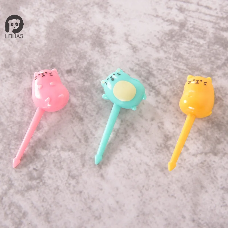 Cartoon Fruit Fork Toothpicks Cute Animal Food Selection Mini Lunch Box Decoration Children\'s Food Supplement Tool