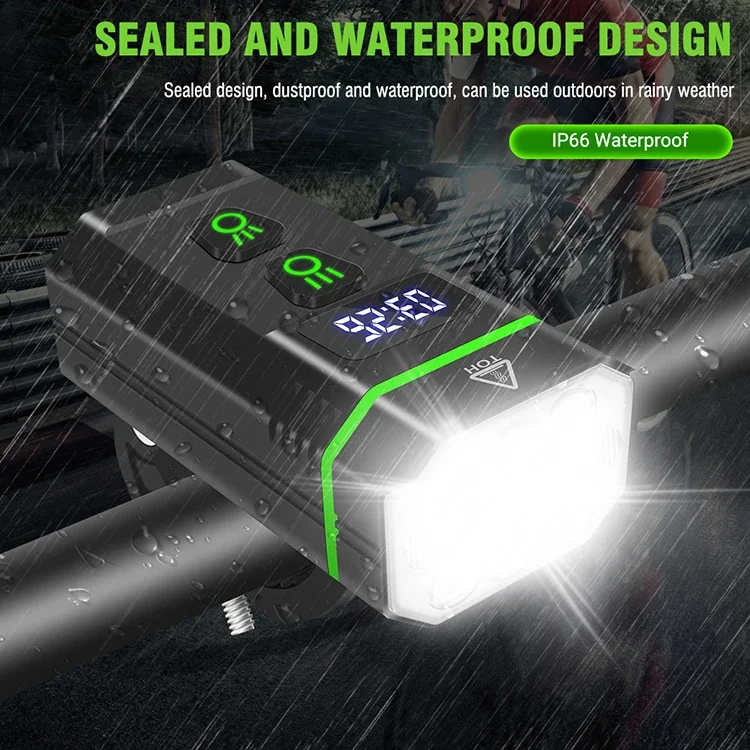 Usb Rechargeable Waterproof Mountain Bike Light Bike Sale with Light Emitting Diode Power Display