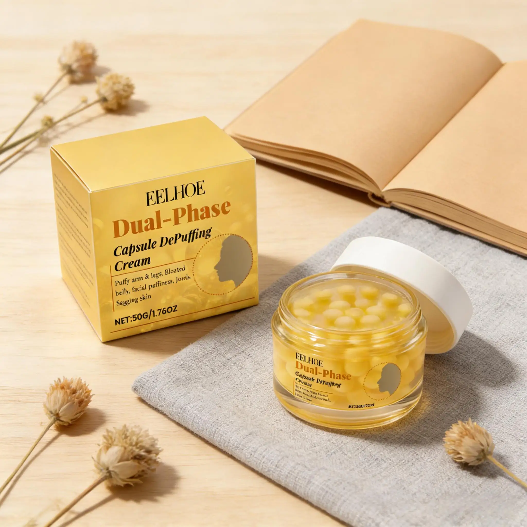 แคปซูล ดีพัฟฟิง ครีม กระชับผิว ยกกระชับ ปรับปรุงผิวหย่อนคล้อย ครีมบำรุงผิวกาย ให้ความชุ่มชื้นอย่างล้ำลึก ป้องกันอาการบวมน้ำ บำรุงผิวกาย