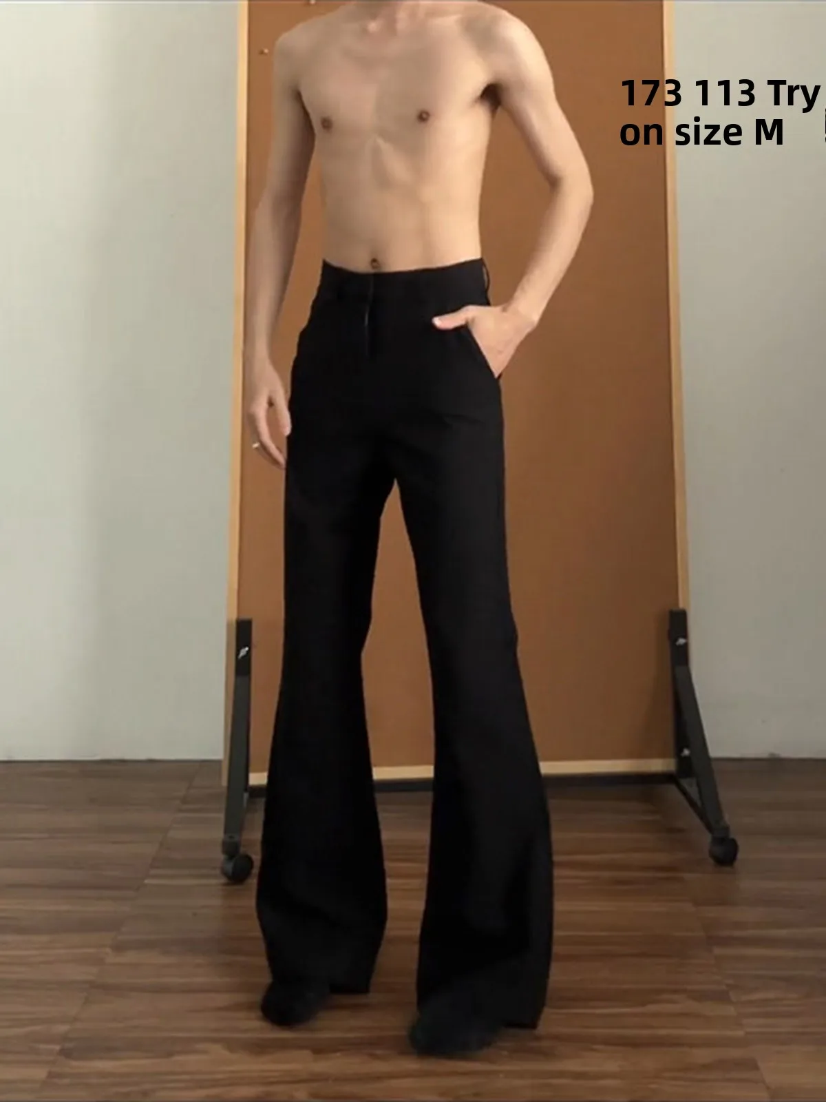 Black Slim Fit Trousers Men's Luxury Anti-Wrinkle Drapey High-End Feeling Suit Pants Straight Leg Casual Wear Summer Season