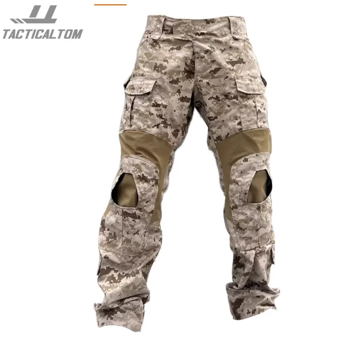 US Camouflage Uniform AOR1 Desert Frog Suit Man Summer Include Tops Pants