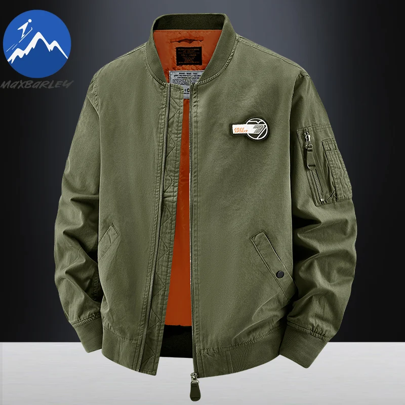 Maxbarley Tooling Baseball Jacket Men 2025 Autumn Fashion Cotton Wear-resistant Windproof Jackets Man Hiking Hunting Pilot Coat