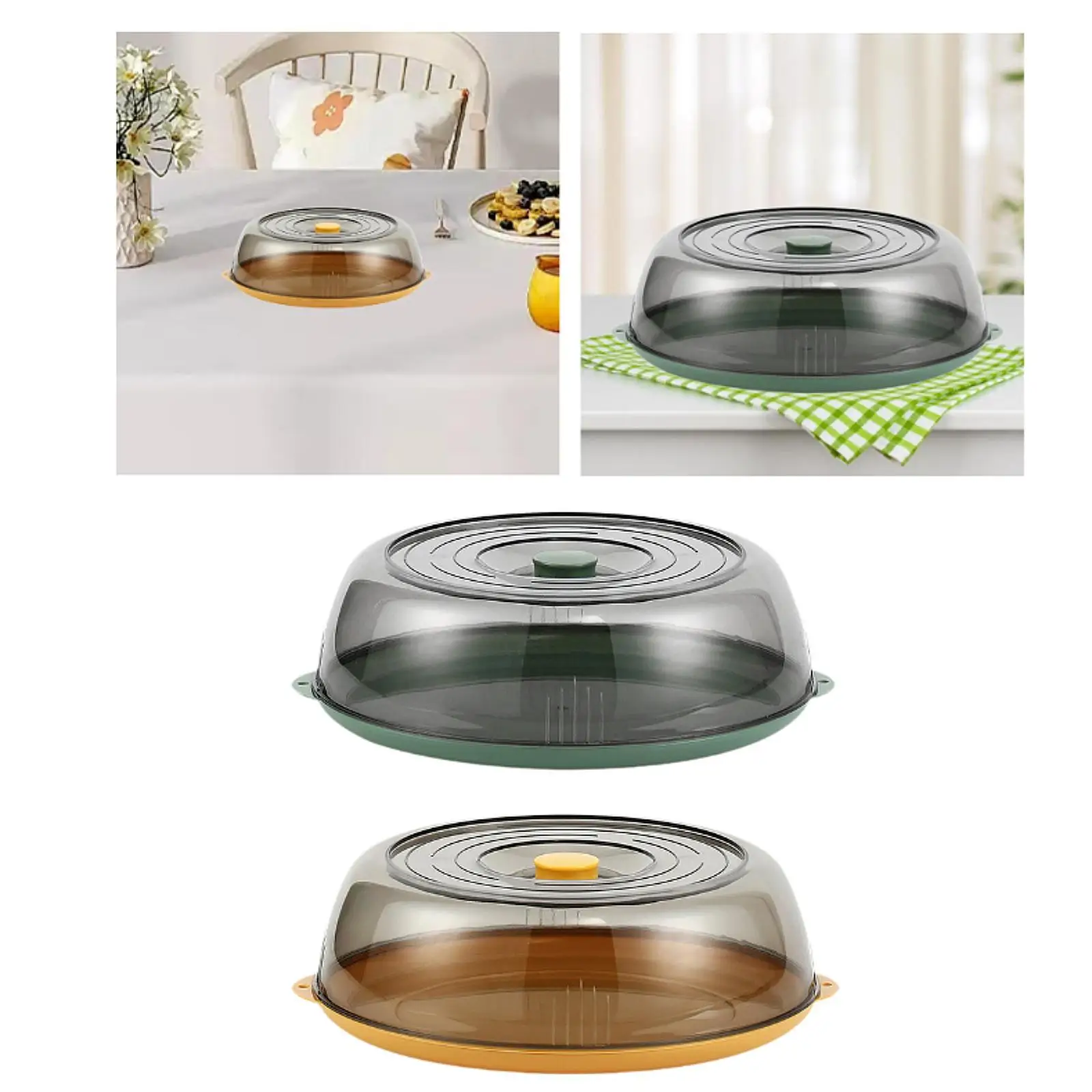 Round Plate Cover Multifunctional 28cm Portable Cake Carrying Case Dome Tent