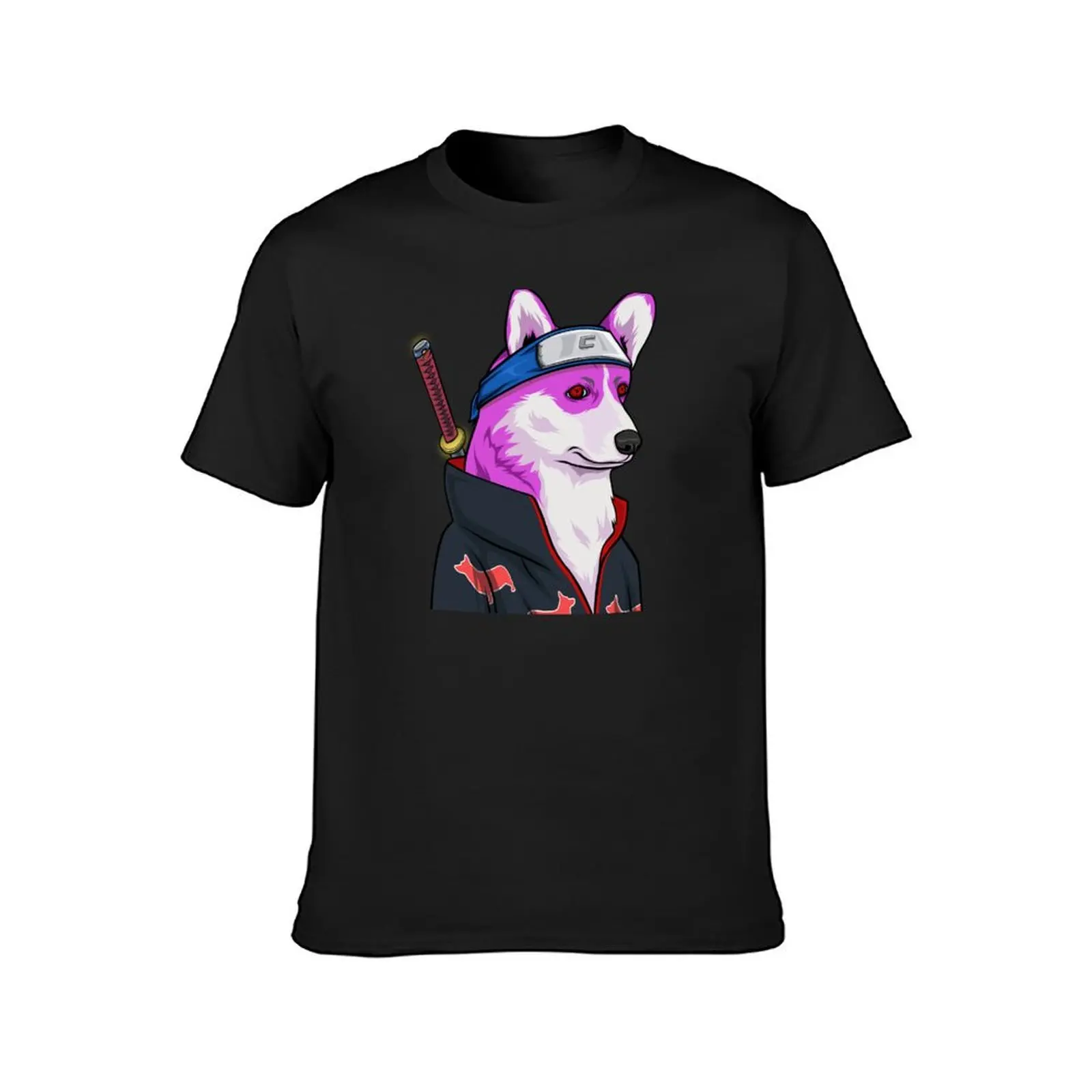 Ninja Corgi T-Shirt heavyweights funnys t shirts for men cotton