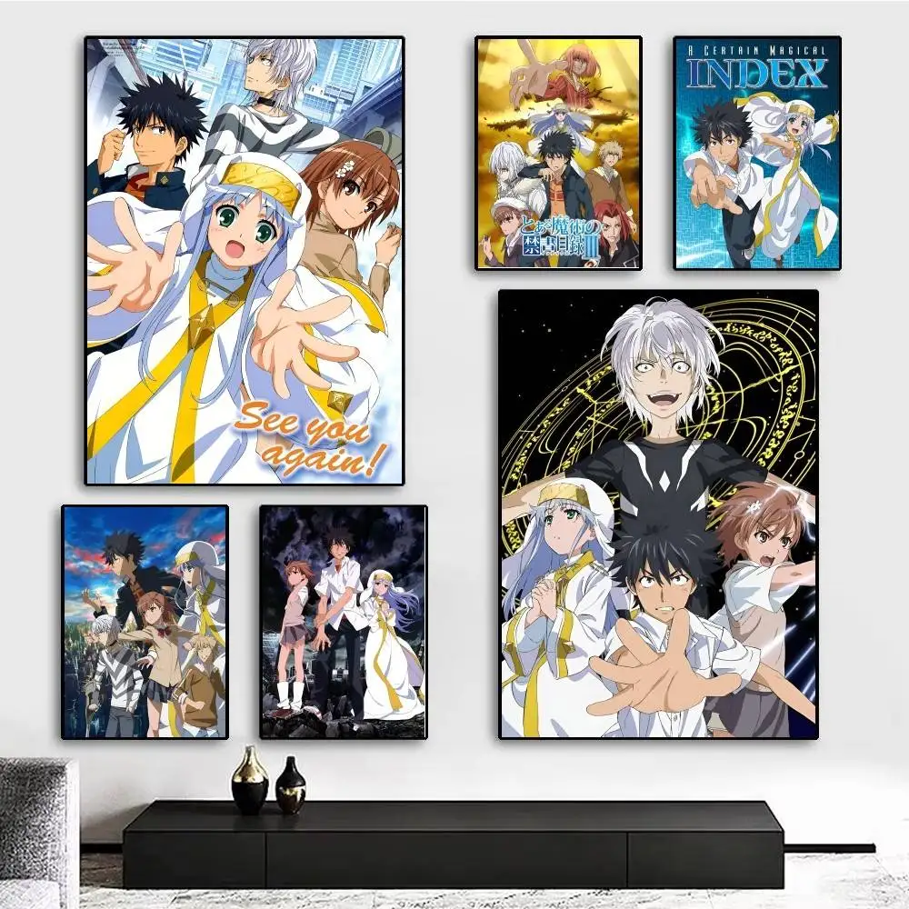 1pc A Certain Magical Index Anime Poster Sticker Print Waterproof Wall Art For Living Room Bedroom Home Decor