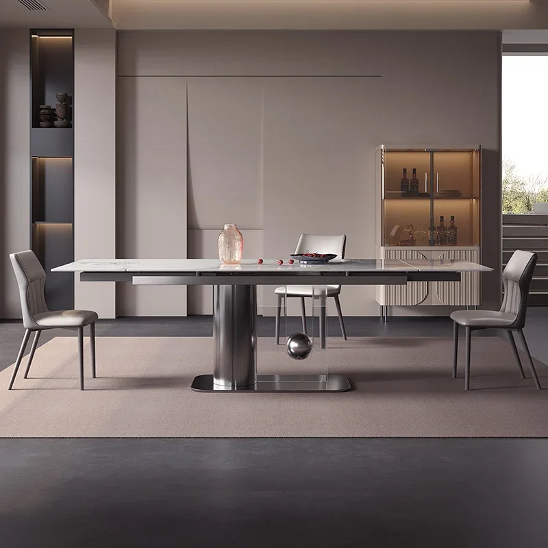 Adjustable Dining Table, Light Luxury, Small Household, Rectangular, High-end Dining Table