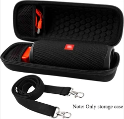 （CASE ONLY) Portable Bluetooth Speaker Case for JBL FLIP 6 / 5 / 4, Hard Travel Storage Holder with Adjustable Shoulder Strap