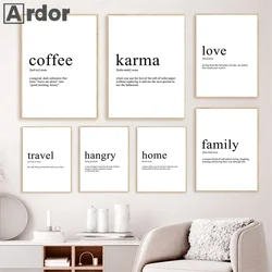 Maison mère voyage amour famille définition citations Art mural toile peinture affiches et impressions nordiques photos décor de salon
