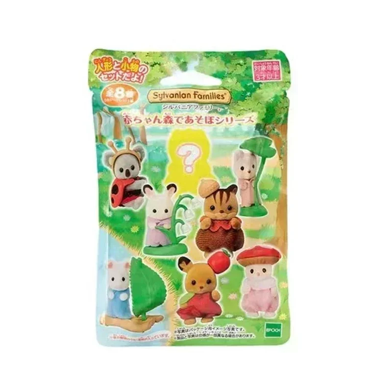 2024 Sylvanian Families Blind Box Mini Figure Cake Party Series Forest Family Mystery Box Cute Birthday Gifts For Children Toys