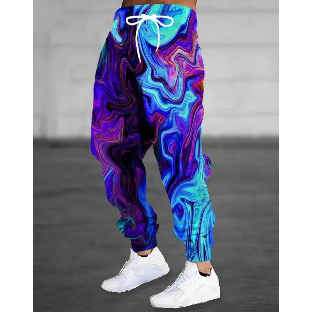 2026 جديد سراويل تقليدية للرجال ثلاثية الأبعاد باتريوت الأمريكي مطبوعة سراويل للجري 100% البوليستر حبل مرن خفيف مع جيب السراويل الرياضية #5