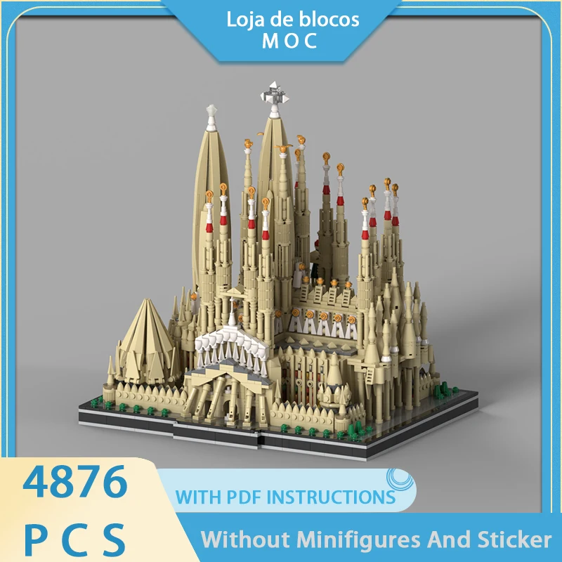 New products, MOC building blocks, medieval architectural models, miniature Sagrada Familia, modular design, DIY puzzle toy set