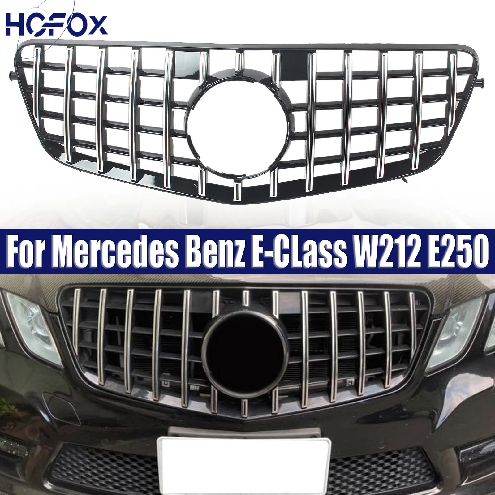 

For Mercedes Benz W212 E-CLASS 2009-2013 GT Style Front Inlet Grille Mask Grill Tuning Accessories