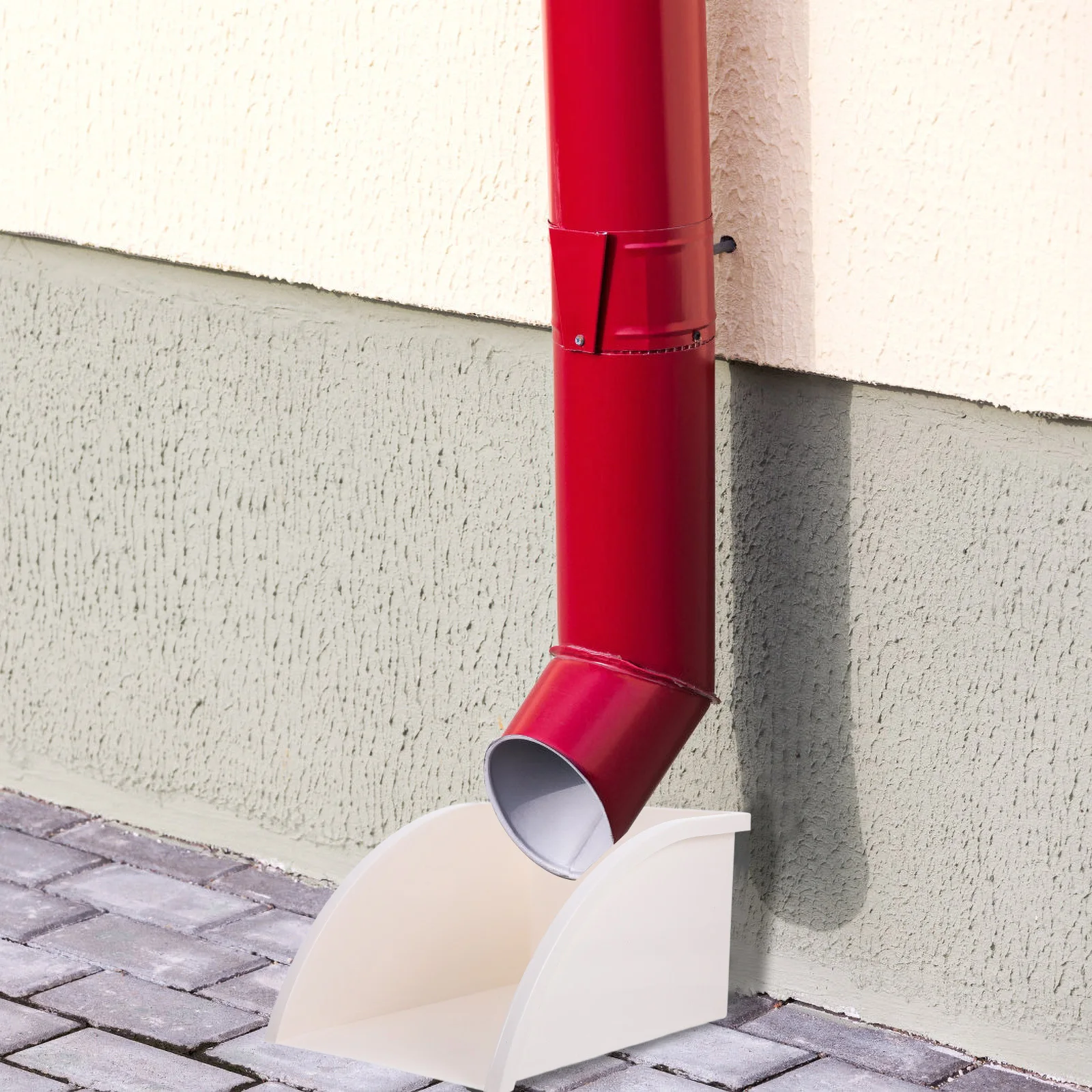 

2Pcs Downspout Splash Block Heavy Duty PVC Rain Gutter Splash Blocks for Outdoor Floor Ground Use Downspout Extender