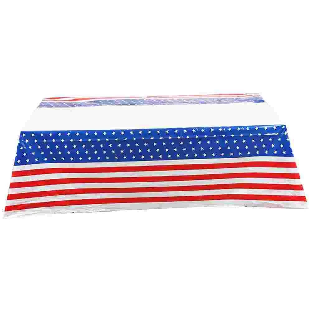 Table Cloth Independence Day Tablecloth Decorative Buffet Parties Plastic Pretty Camping Decorations