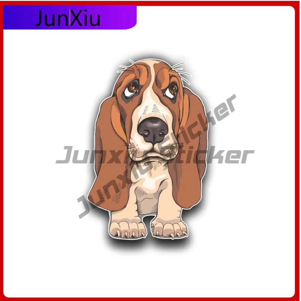 

Basset Hound Sticker Waterproof Scratch-proof Decal For Auto Cars Trucks Windshield Bumper Windows Laptop Rv Camper Kayak Sticke