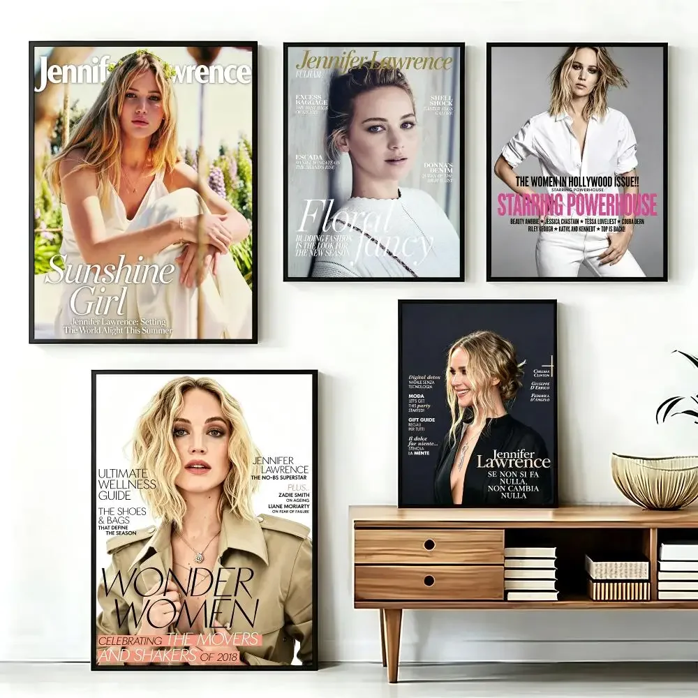 actor Jennifer Lawrence Poster HD Printing Fresh and Nordic Home Decor Wall Art for the Living Rooms Hallways Gift Giving