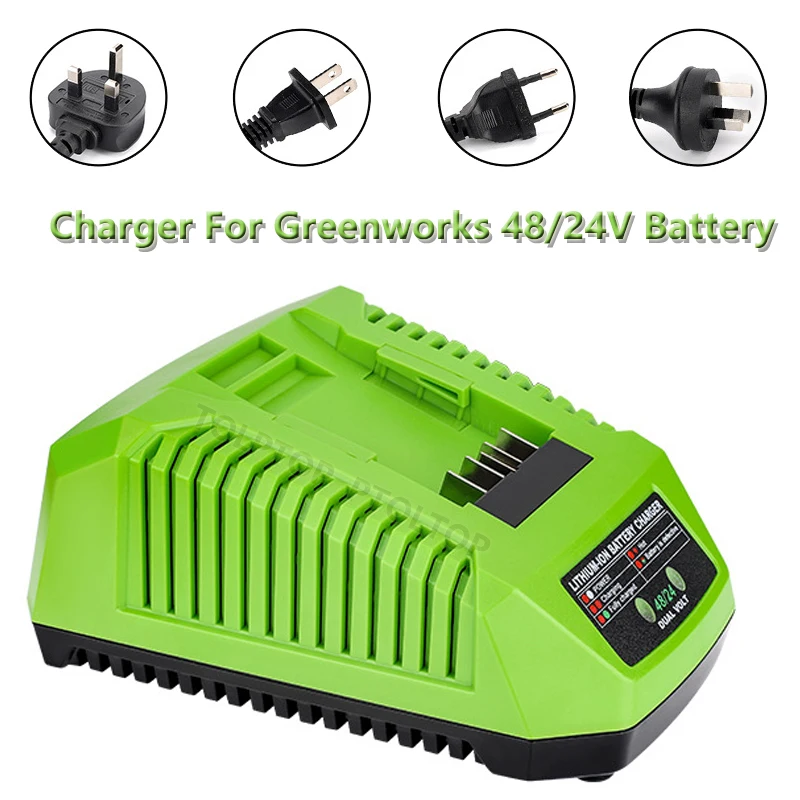 NEW Portable Battery Charger For Greenworks 48/24V Li-ion Battery Charger Electric Tool Drill Saw Battery Charger With USB port