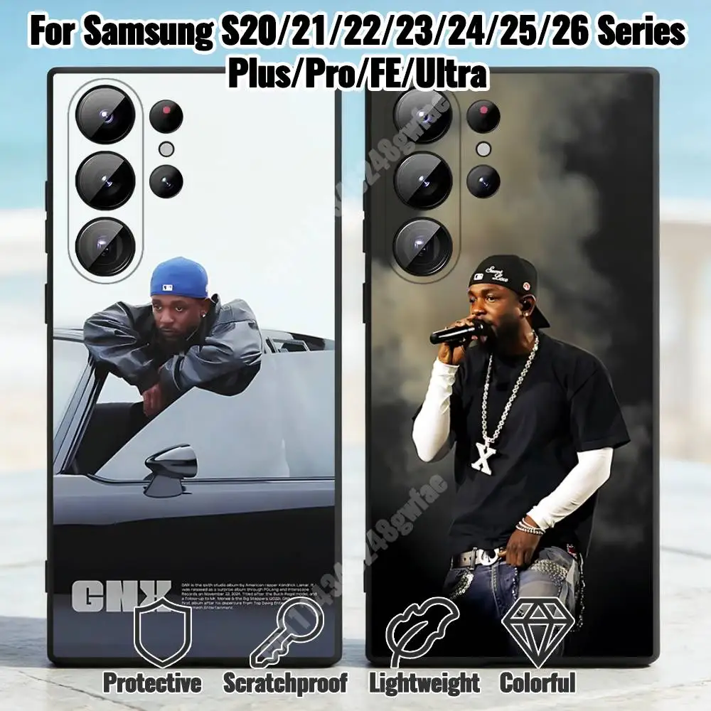 Rapper K-Kendrick L-Lamar DAMN Phone Case for Samsung Galaxy S21 S22 Ultra Plus S23 S24 FE Lite S25 S26 Shockproof Cover