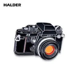 HALDER Digital Camera Photographer Enamel Brooch Lapel Pin backpack Costume Canvas Bag badge Jewelry Accessories Gift Wholesale