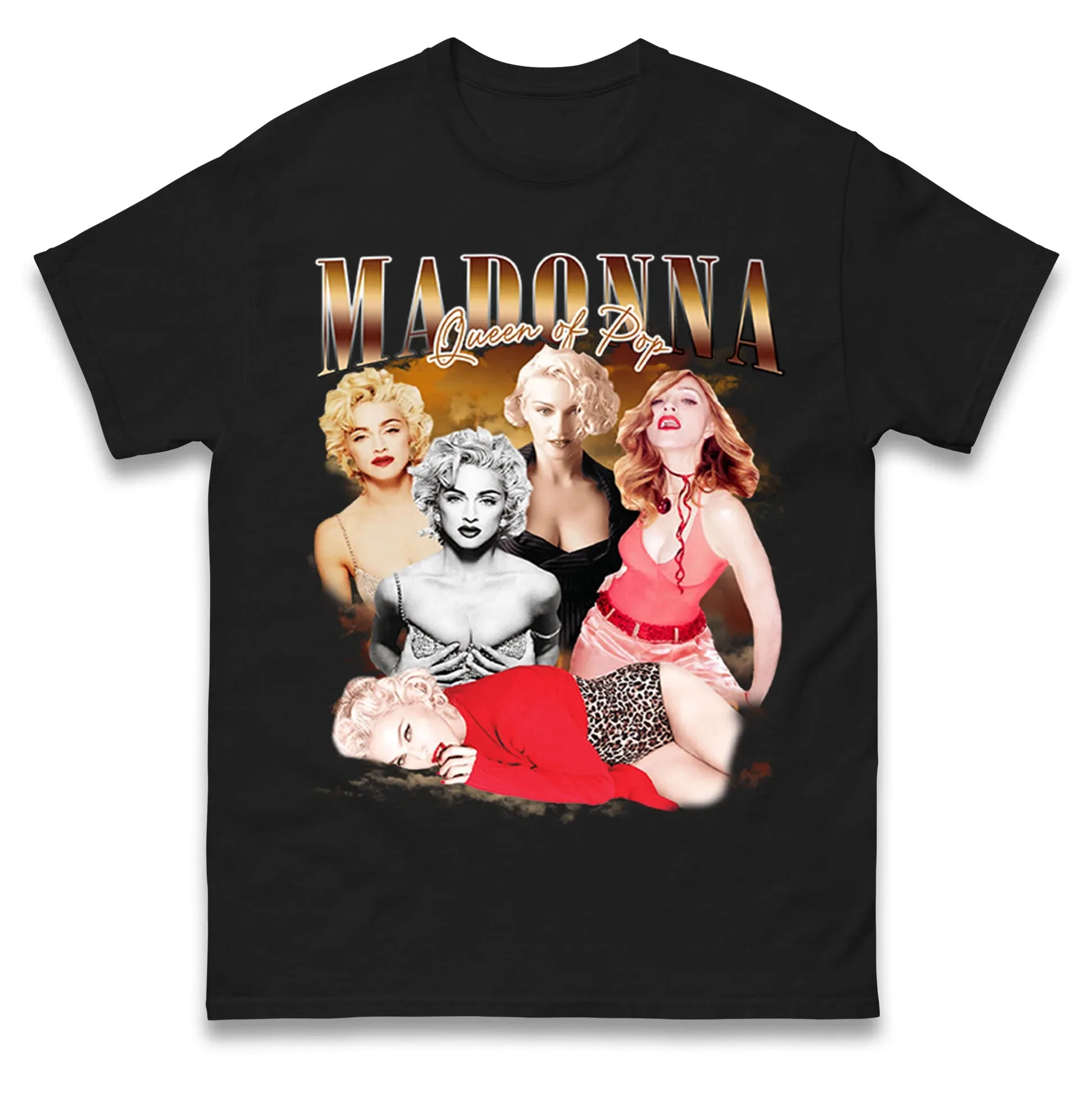 

Madonna T-Shirt Men Women Round Neck Short Sleeve Cotton Tees Retro Hip Hop Y2k T-shirt Summer Tops Men's Clothing Streetwear