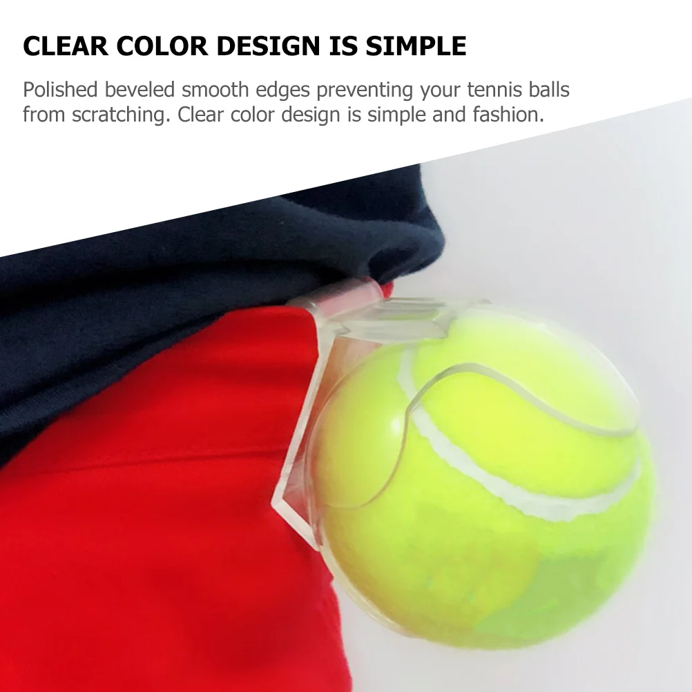 Practice Tennis Clip Holder Balls Clip-on Waistband Portable Training Tool Transparent