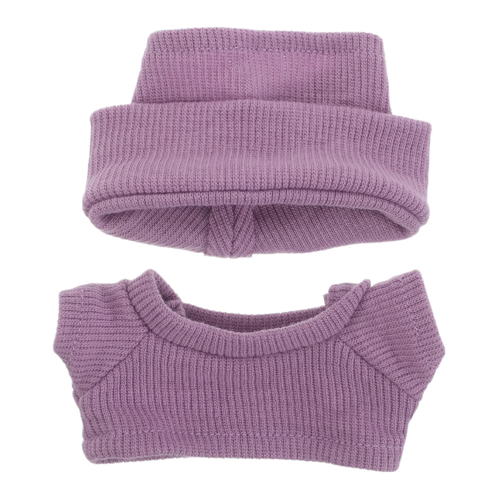 

1Set Mini Knitted Sweater Beanie Hat Clothes Set 10Cm Cute Small Stuffed Animal Outfit Winter Knit Top Accessories