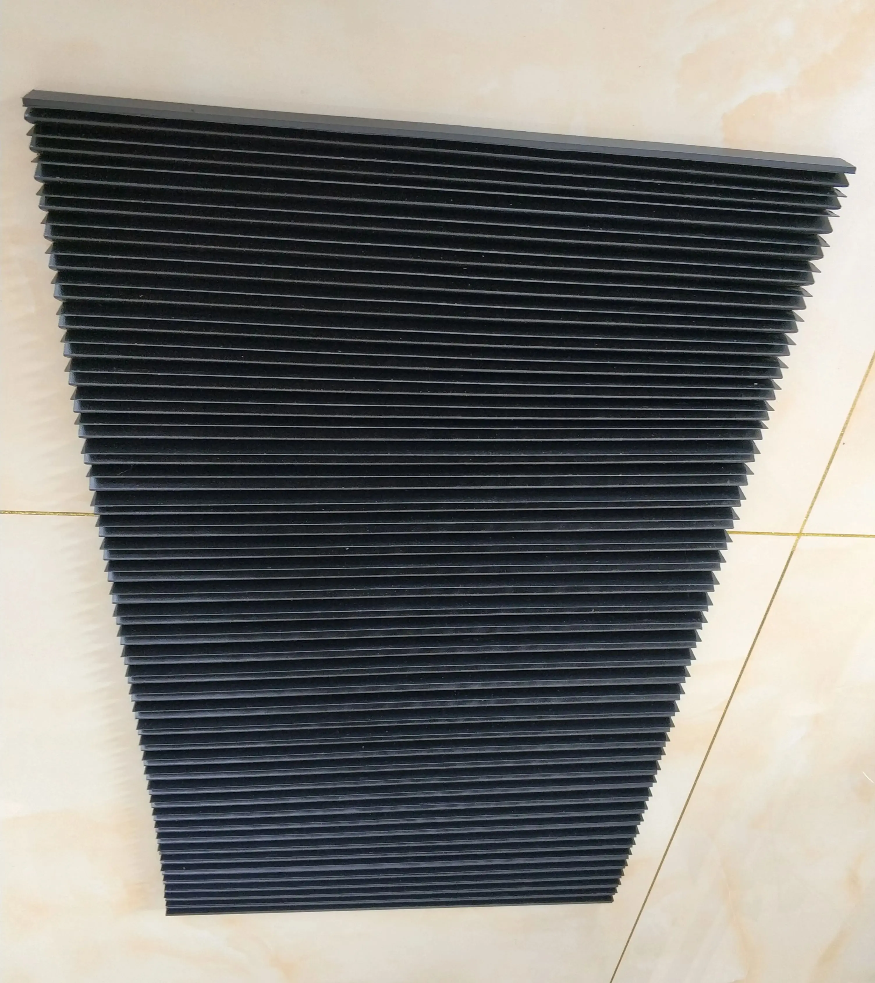 T7 type flat curtain protection cover for machine bellow Width500mm x height30mm x Lmax450mm